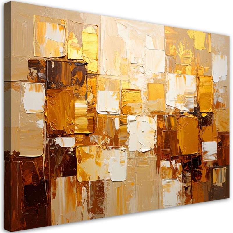 Obraz nowoczesny do salonu sypialni Feeby Złota Abstrakcja styl glamour 60x40cm 1szt