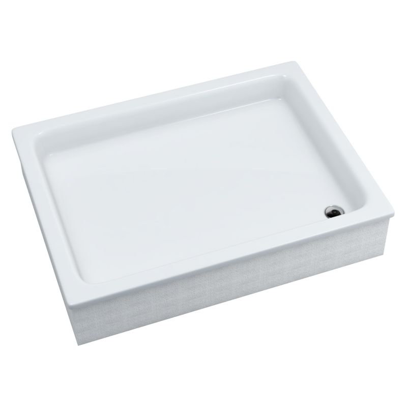 Brodzik zintegrowany Schedpol Ruta Prostokątny Biały Błyszczący 90x120x26 cm 1 szt.