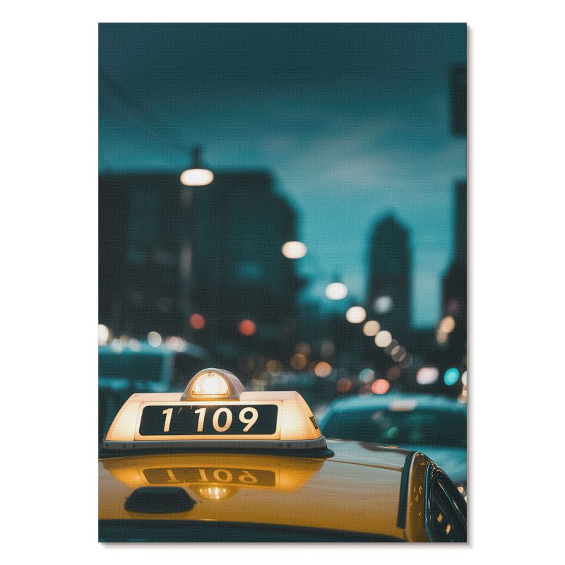 Plakat na Ścianę Tulup 59,4,x84 cm (A1) Taksówka nocą Do biura, salonu, sypialni 1 szt.
