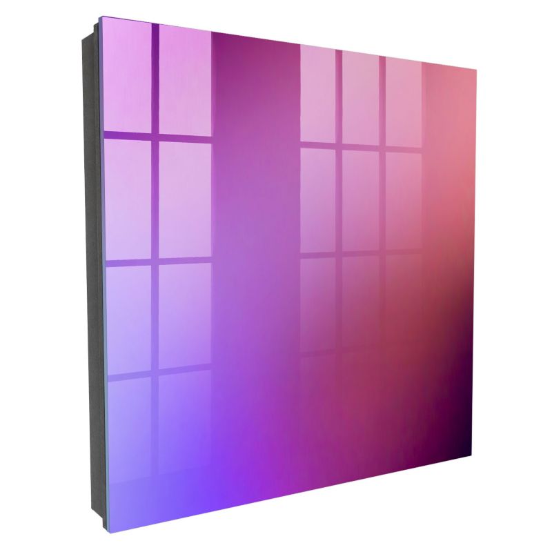 Nowoczesna Skrzynka Na Klucze Tulup 30x30 cm Kolorowy gradient 2 - Czarna - Otwierana na lewo 1 szt.