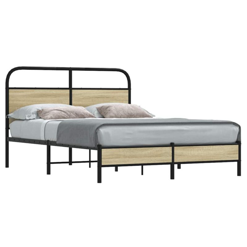 Łóżko metalowe WaszeMeble 140x190 cm brązowe WM-4100410 1 szt.