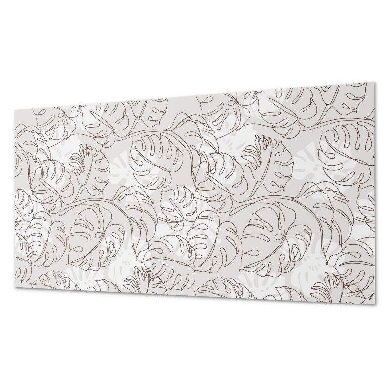 Paczka Kafelków Winylowych PCV ArtPrintCave 60x30 cm Wzór liści w linii 6 szt.