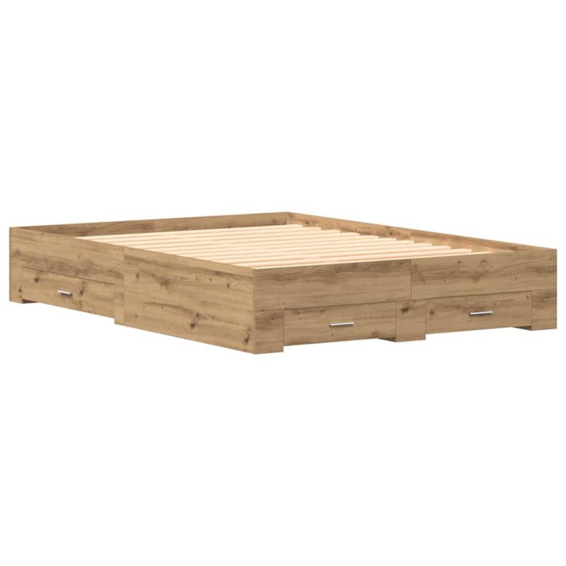 Rama łóżka WaszeMeble 135x190 cm Dąb rzemieślniczy drewno WM-3333973 1 szt.