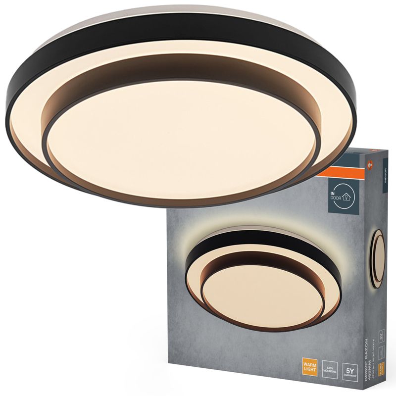 Plafon Osram Orbis Lampa Sufitowa Plafon LED 36W 2000lm 3000K Okrągły Czarny 1 szt.