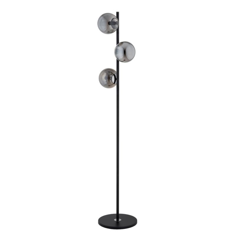 Lampa podłogowa stojąca Alfa Malaga czarna-chromowana 3 x E14 x 10W wym: 157 x 32 x 32 cm - 1 szt.