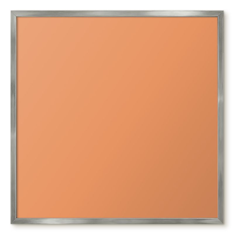Tablica Magnetyczna Do Notatek Tulup 50x50 cm Pastelowy pomarańcz - Srebrna rama Do salonu, sypialni 1 szt.