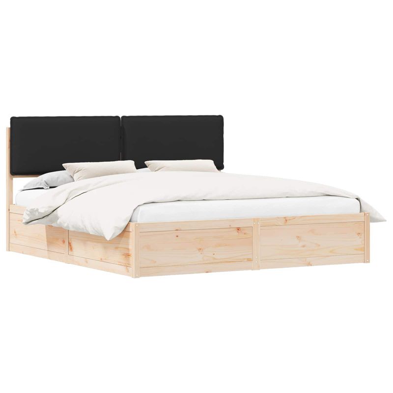 Łóżko Drewniane WaszeMeble 200x200 cm Brązowe WM-3398106 1 szt.