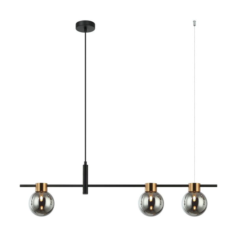 Lampa wisząca dymione kule Italux Bletter czarna 3xG9x25W IP20 wym:100x91,5x12cm - 1 szt.