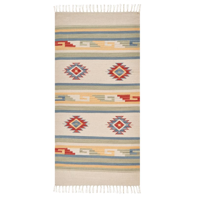 Dywan Aparan Beżowy 80 x 150 cm Bawełna Kilim 1 szt.