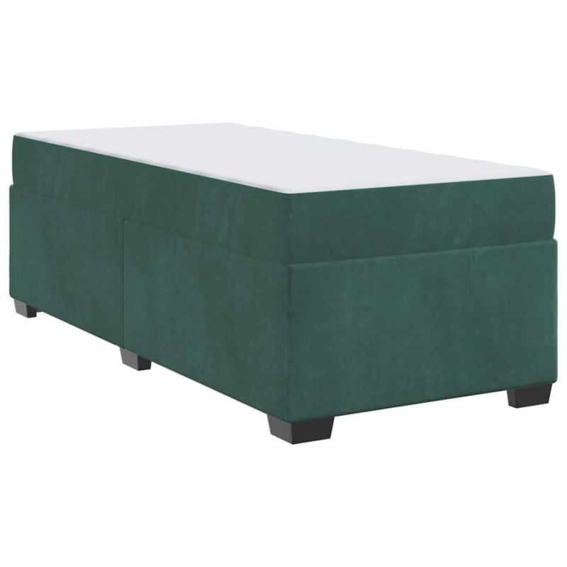 Łóżko z materacem WaszeMeble 90x190 cm Ciemna zieleń tkanina WM-3399263 1 szt.