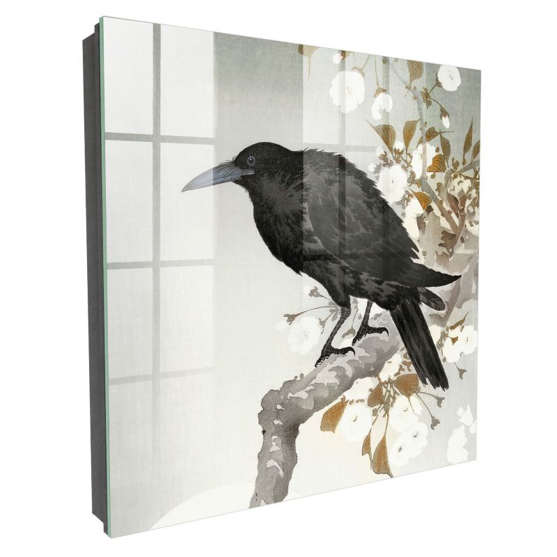 Nowoczesna Skrzynka Na Klucze Tulup 30x30 cm Czarny kruk - Czarna - Otwierana na prawo 1 szt.
