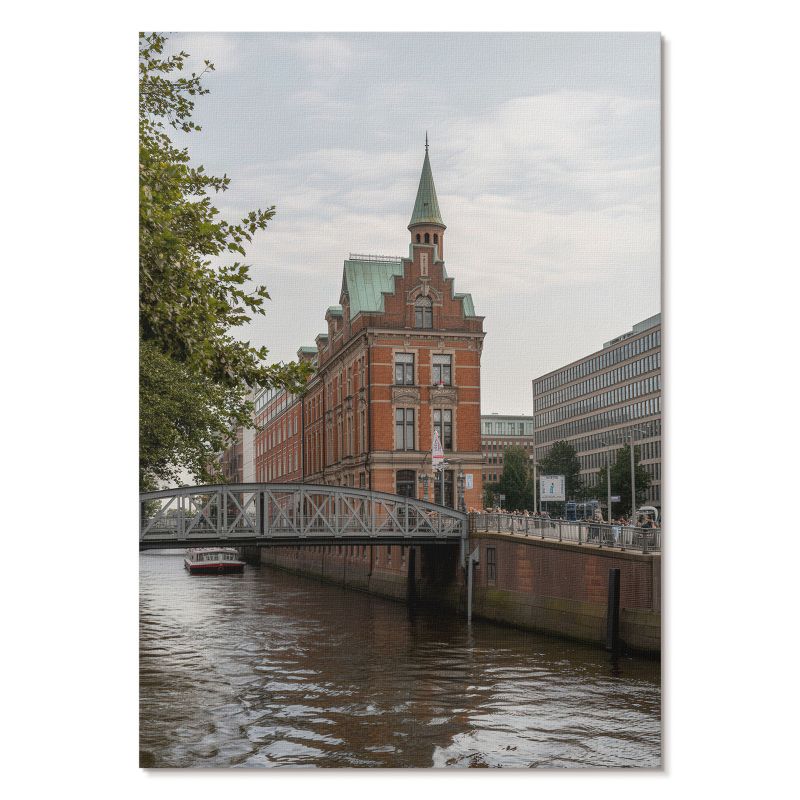 Obraz Plakat Canvas Tulup 59,4,x84 cm (A1) Miasto i rzeka Do biura, salonu, przedpokoju 1 szt.