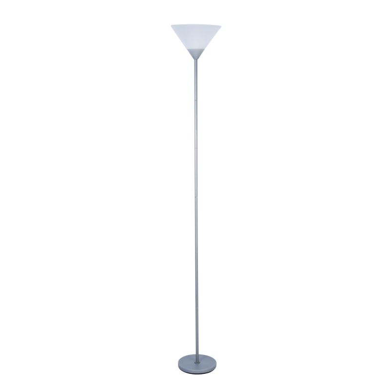 Lampa podłogowa E27 srebrna