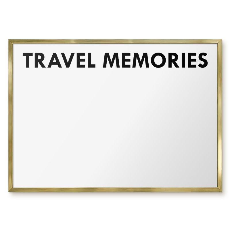 Tablica Na Magnesy Tulup 70x50 cm Travel memories 2 - Złota rama Do salonu, sypialni 1 szt.
