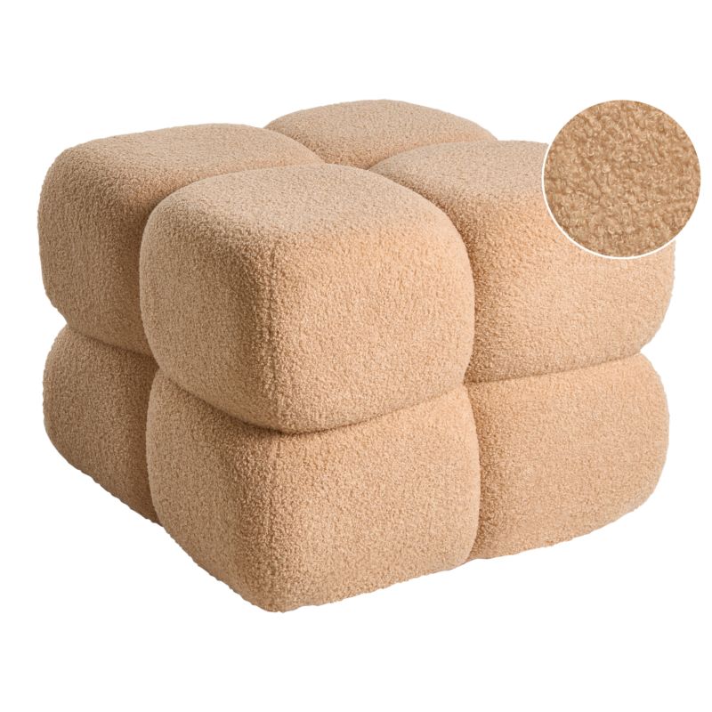 Puf Caliente Boucle Beżowy 1 szt.