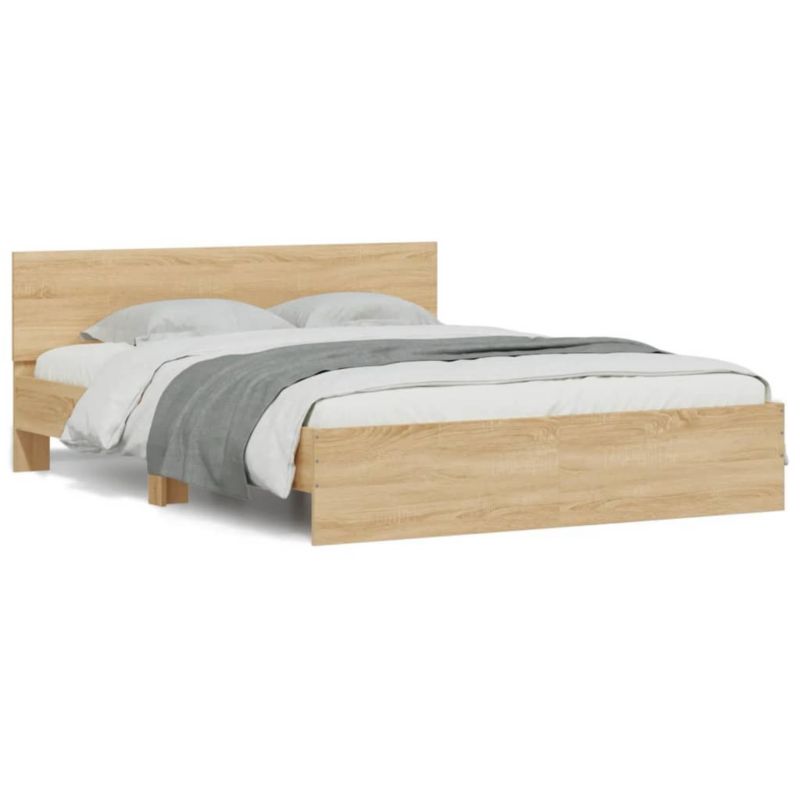 Łóżko drewniane WaszeMeble 140x190 cm brązowe WM-3207499 1 szt.