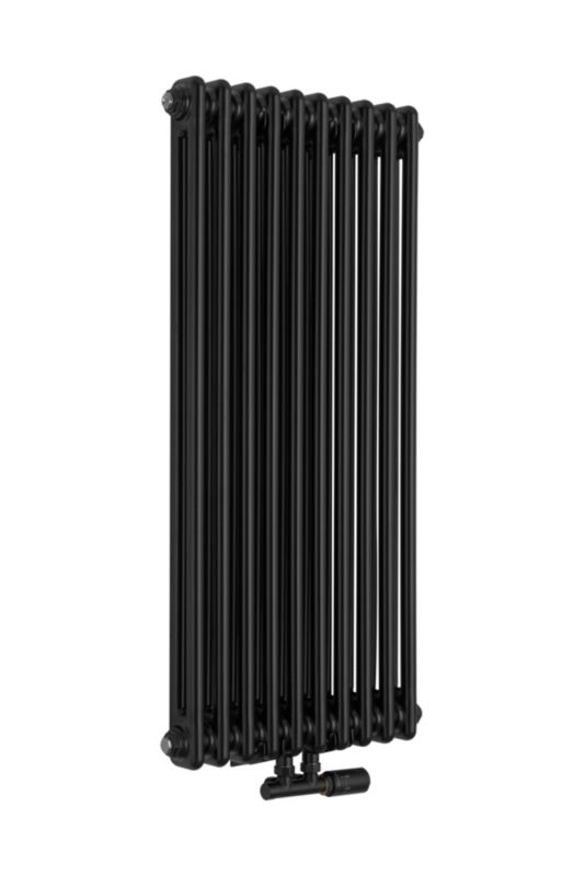 Grzejnik żeberkowy pionowy Column Line CL2 1000x470 czarny 1 szt.