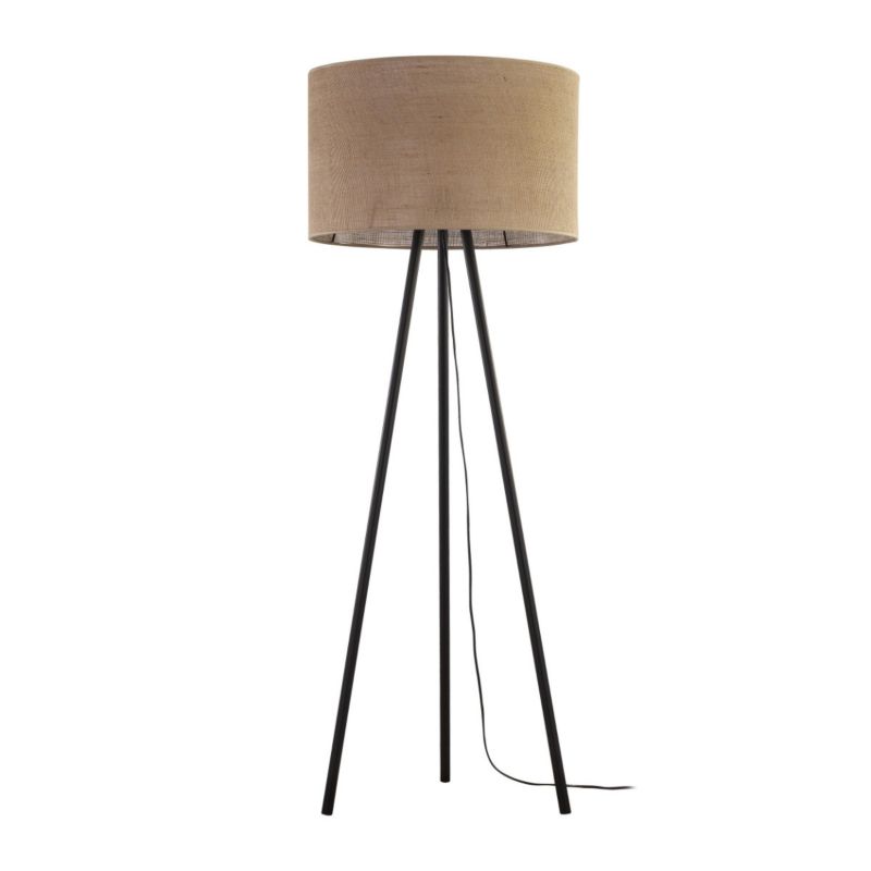Lampa podłogowa stojąca TK-Lighting Juta czarno-brązowa 1 x E27 x 20W wym: 159 x 50 x 50 cm - 1 szt.