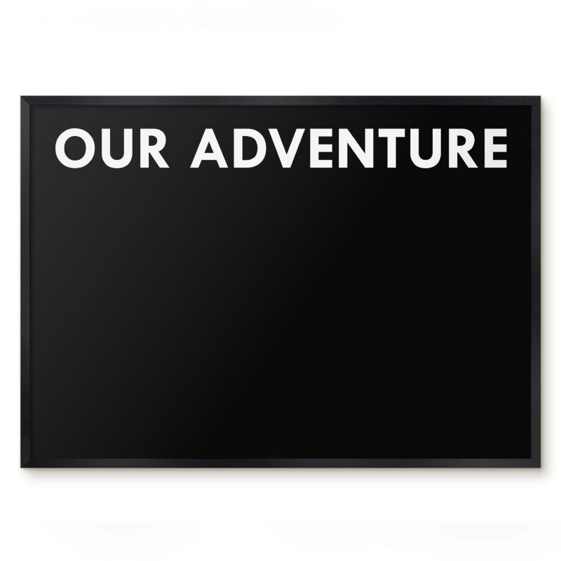 Tablica Na Magnesy Tulup 70x50 cm Our adventure 7 - Czarna rama Do salonu, sypialni 1 szt.