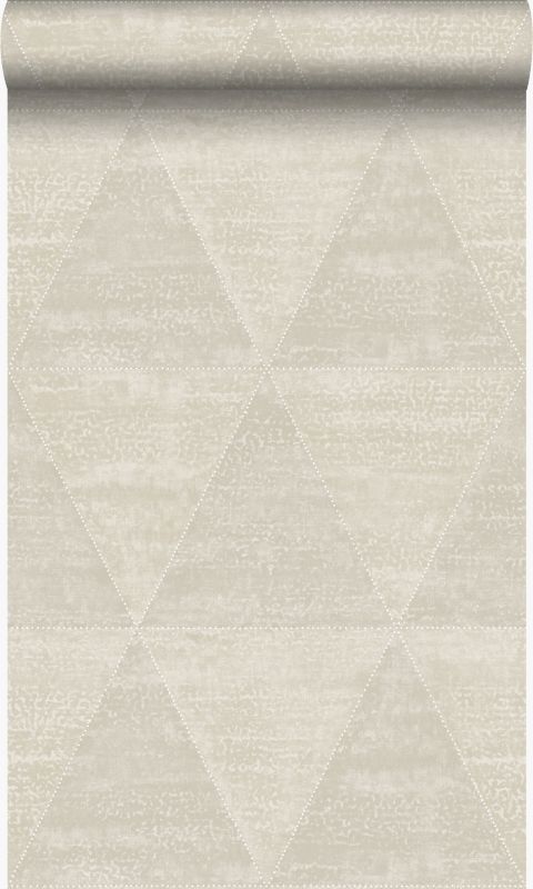 Tapeta Origin Wallcoverings metalowe trójkąty beżowym 53 cm x 10.05 m - 1 rol.