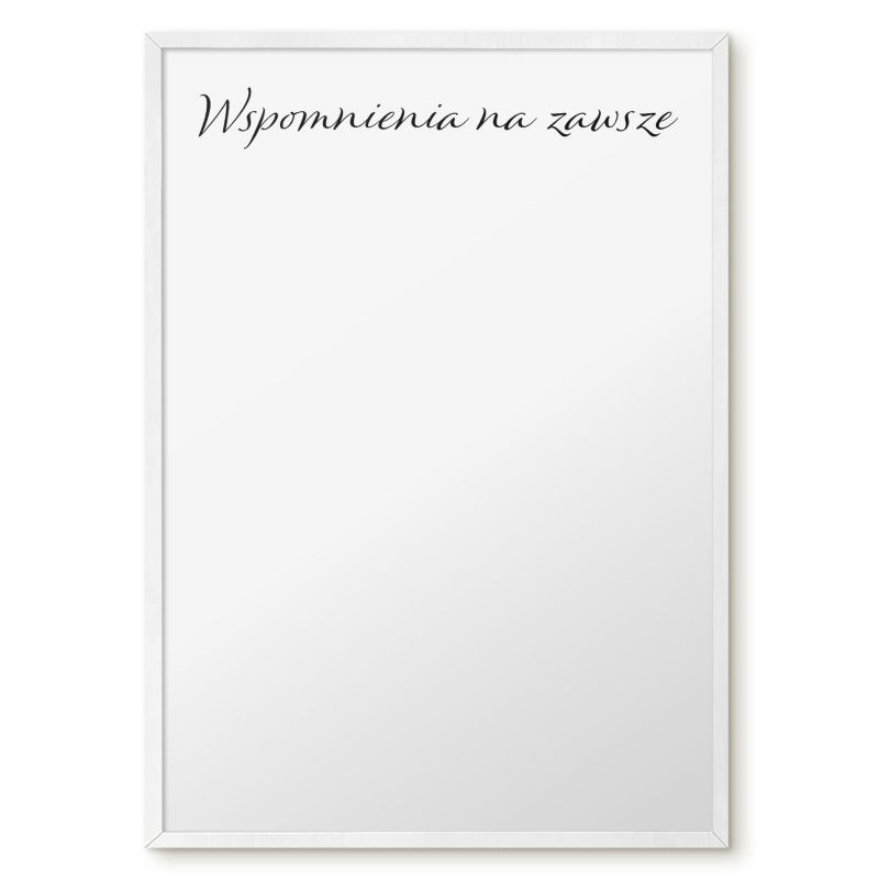 Tablica Magnetyczna Do Biura Tulup 50x70 cm Wspomnienia na zawsze 4 - Biała rama Do salonu, sypialni 1 szt.