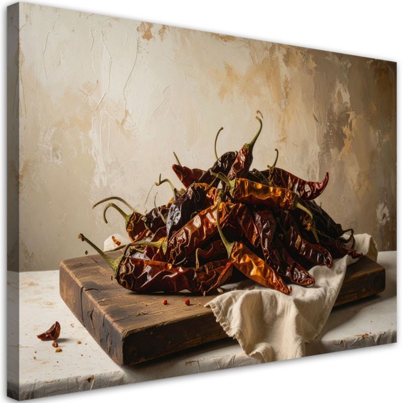 Obraz do kuchni jadalni restauracji Feeby Suszone czerwone papryczki 90x60cm 1szt