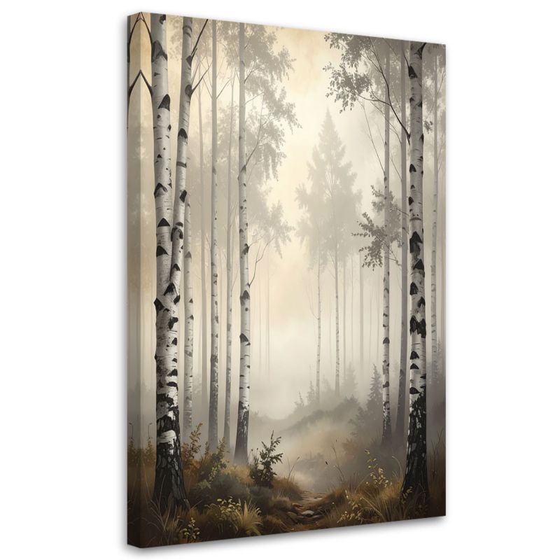 Obraz do salonu sypialni kuchni biura loftu Feeby Las brzozowy 80x120cm 1szt