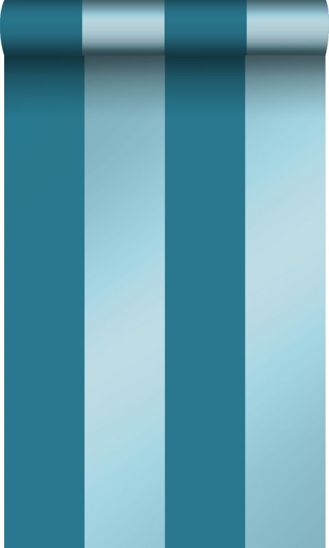 Tapeta Origin Wallcoverings paski petrol blue 53 cm x 10.05 m - 1 rol.