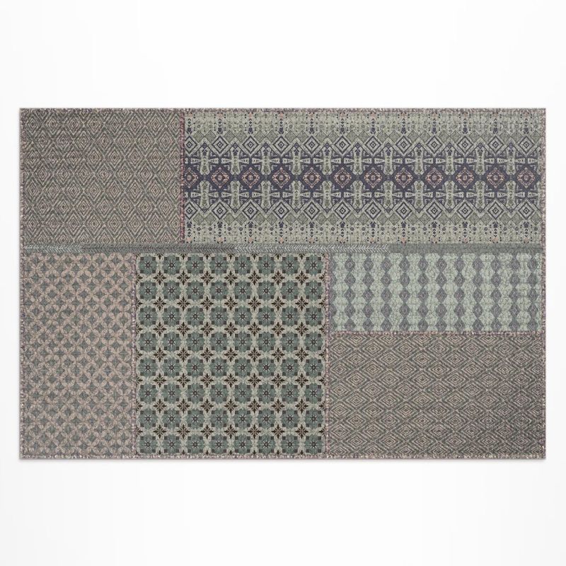 Winylowy Chodnik Zewnętrzny Wallfluent 140x210 cm Styl aztecki imitacja zdobionej tkaniny 1 szt.