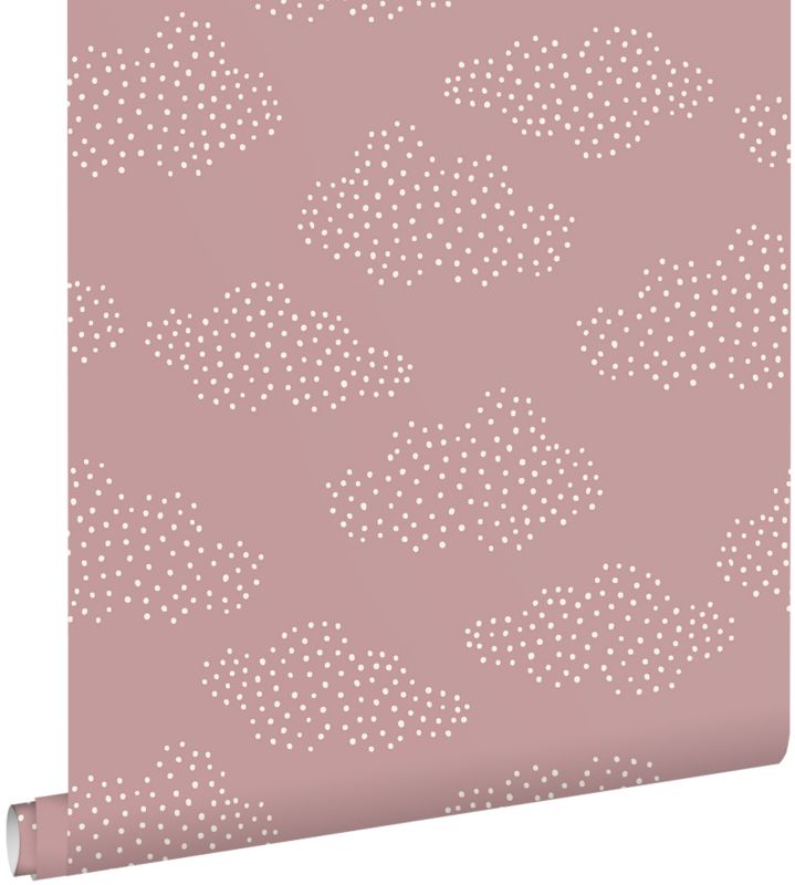 Tapeta ESTAhome chmury różowym 50 x 900 cm - 1 rol.