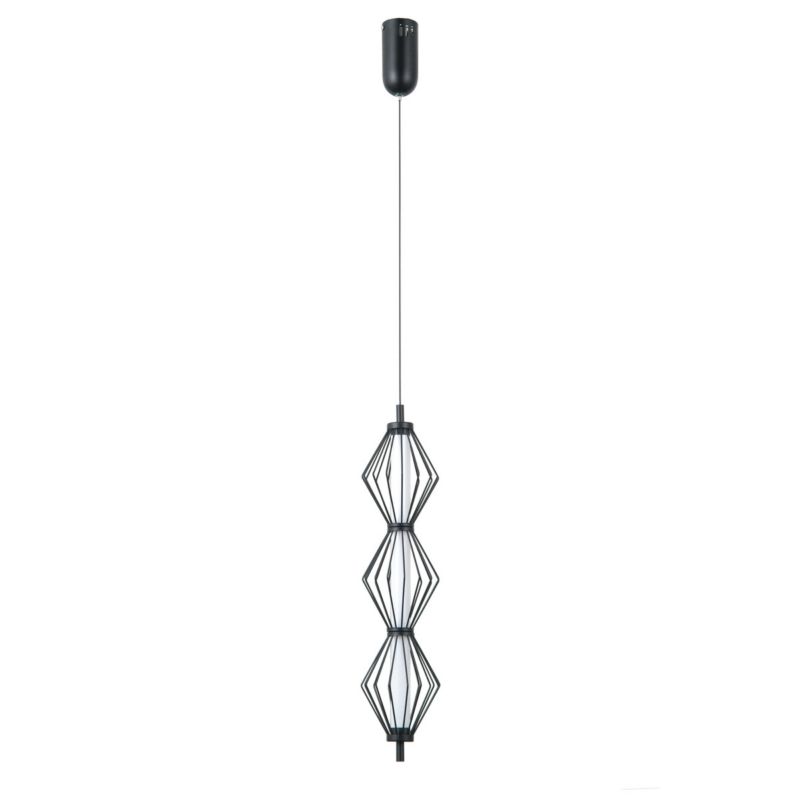 Lampa wisząca Italux SEVIL czarna matowa 3 x LED 15W 1068lm wym:120x12,5x12,5cm IP20 -1 szt.
