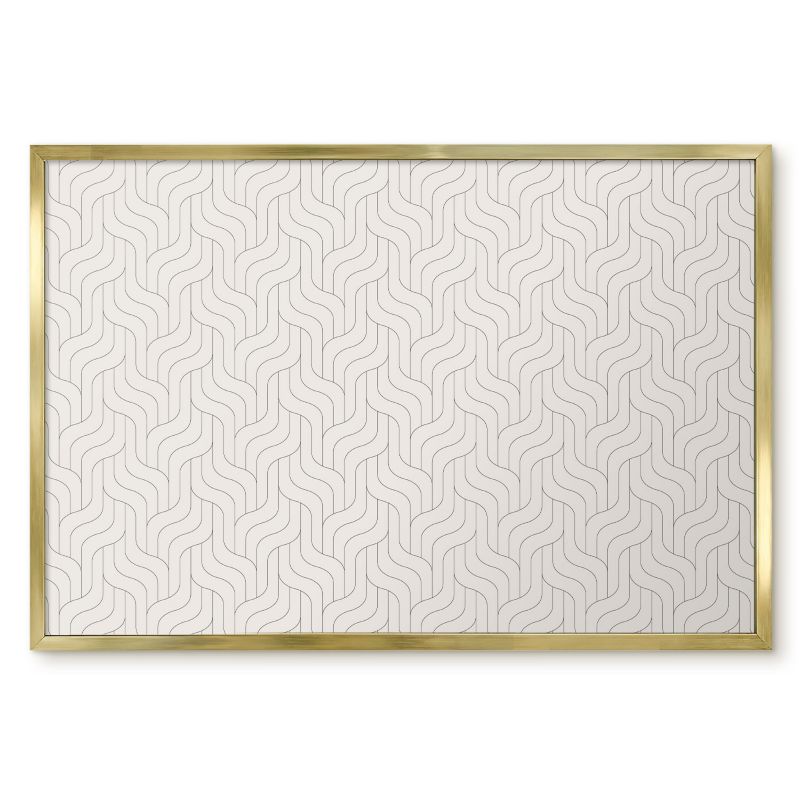 Tablica Magnetyczna Tulup 60x40 cm Delikatne fale - Złota rama Do biura, sypialni 1 szt.
