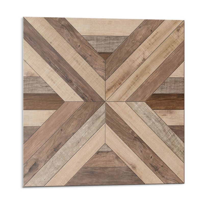 Kafelki samoprzylepne Wallfluent 30x30 cm Motyw naturalnych desek w odcieniach brązu 9 szt.