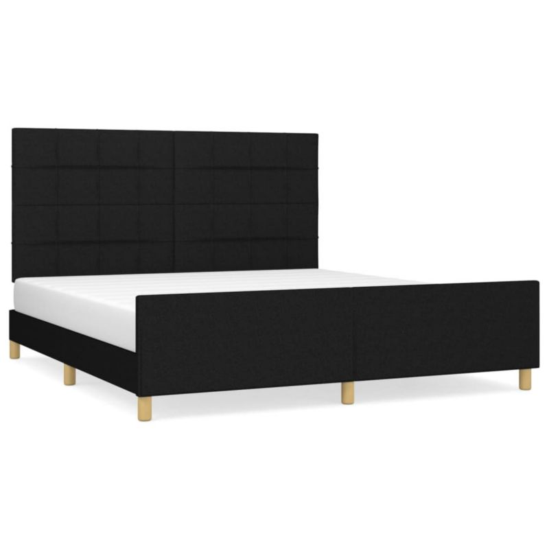 Łóżko tapicerowane WaszeMeble 160x200 cm czarna WM-3125067 1 szt.