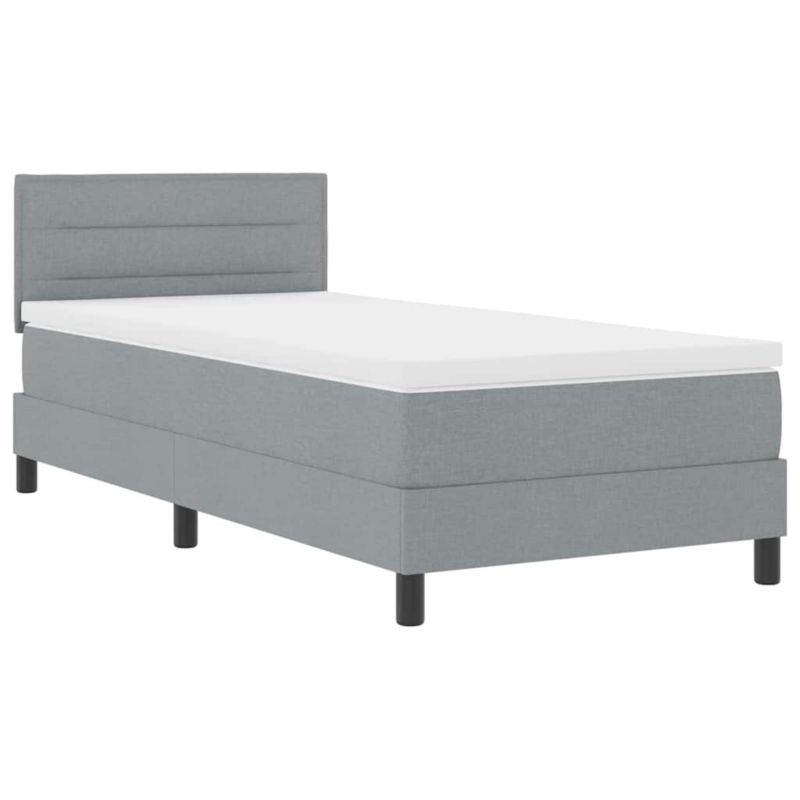 Łóżko z materacem WaszeMeble 90x190 cm jasnoszary WM-3338573 1 szt.