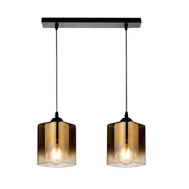 Lampa sufitowa złote klosze Candellux Serena czarno-złota 2xE27x40W IP20 wym:90x40x10cm - 1 szt.
