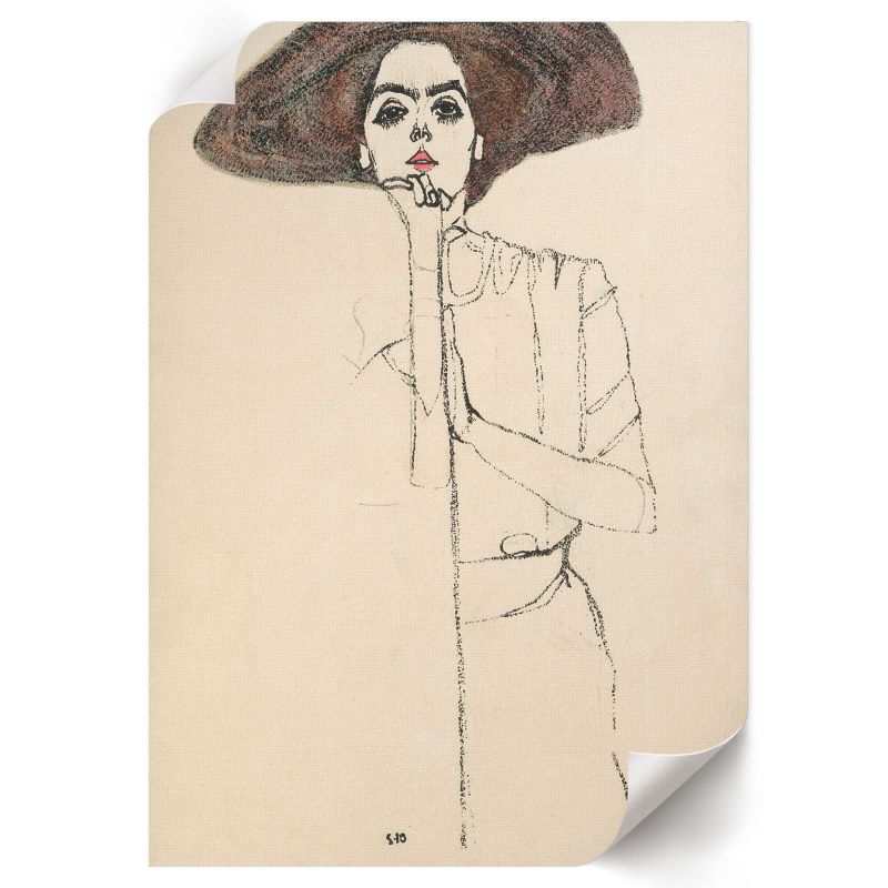 Plakat Ścienny ArtPrintCave 42x59,5 cm Portret kobiety Egon Schiele 1 szt.