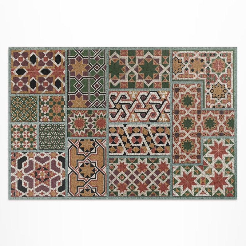 Zewnętrzny Dywan Winylowy Wallfluent 150x225 cm Styl średniowiecze Albert Racinet 1 szt.