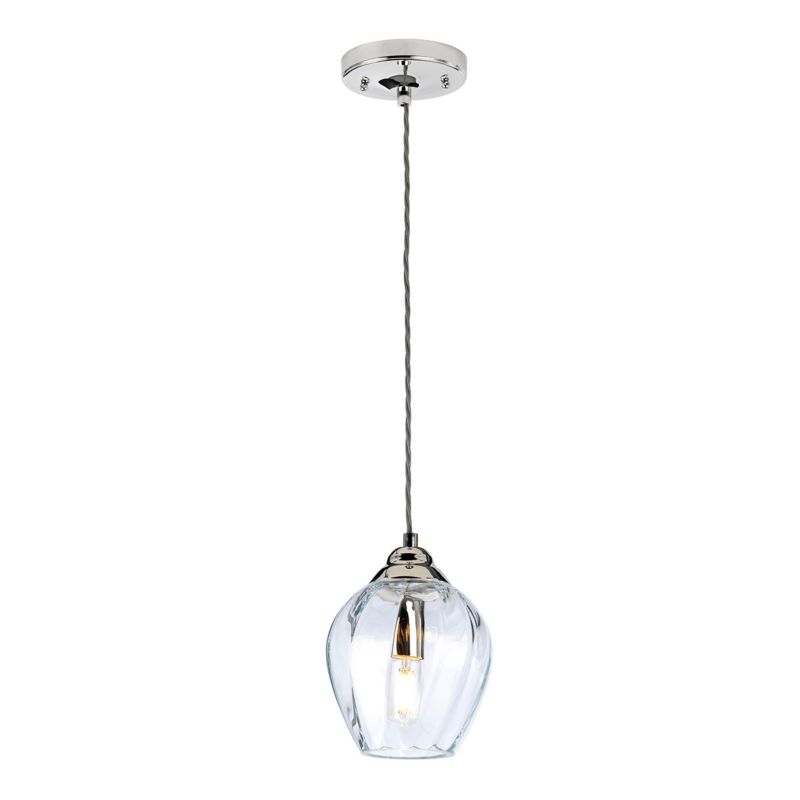 Lampa wisząca Elstead Tiber polerowany nikiel wym: 219,2 x 17,5 x 17,5 cm 1xE27 x 1 szt.