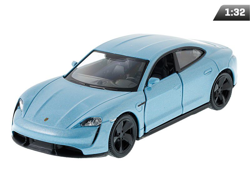 Model 1:32, RMZ Porsche Taycan Turbo S, 2020, niebieski, Carmotion, 1 szt.