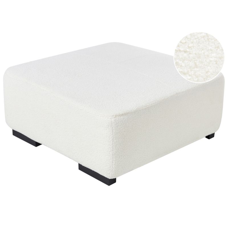 Otomana Lungo Boucle Biały 1 szt.