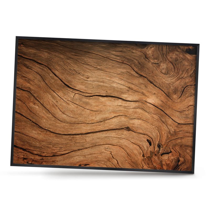 Tablica magnetyczna do salonu ArtPrintCave 100x70 Słój drewna w czarnej ramie 1szt