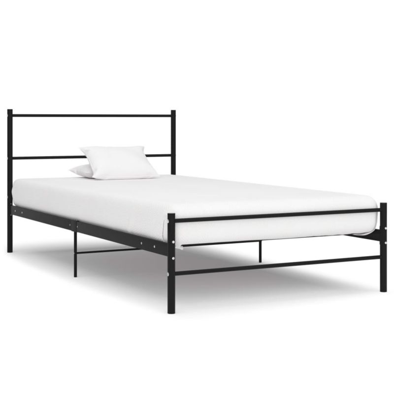 Łóżko metalowe WaszeMeble 100x200 cm czarne 1 szt.