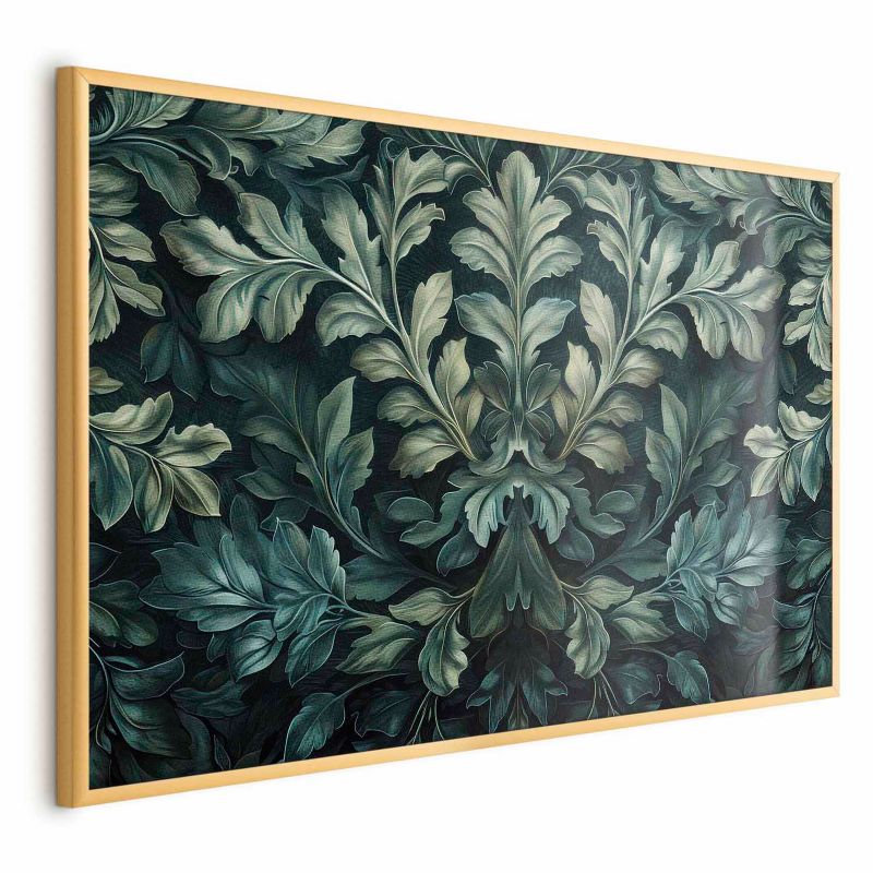 Plakat Artgeist Wiktoriańskie liście 60x40 cm z ramą złotą bez marginesu 1 szt