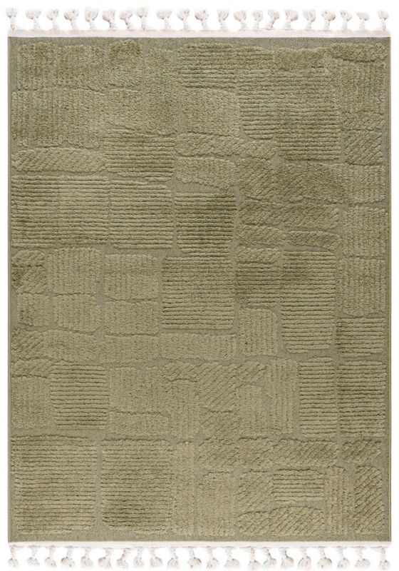 Dywan Wewnętrzny Pisa Ortica Prostokąt Mazovia 140x200 cm Zielony Motyw Geometryczny 1 szt.