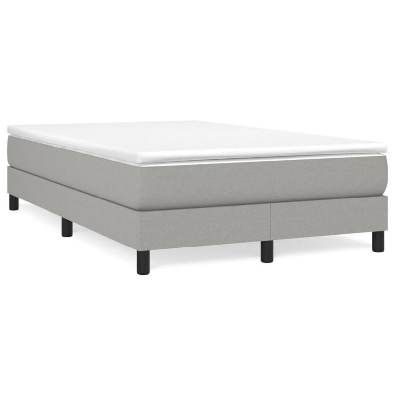 Łóżko kontynentalne WaszeMeble 120x190 cm jasnoszare WM-3269657 1 szt.
