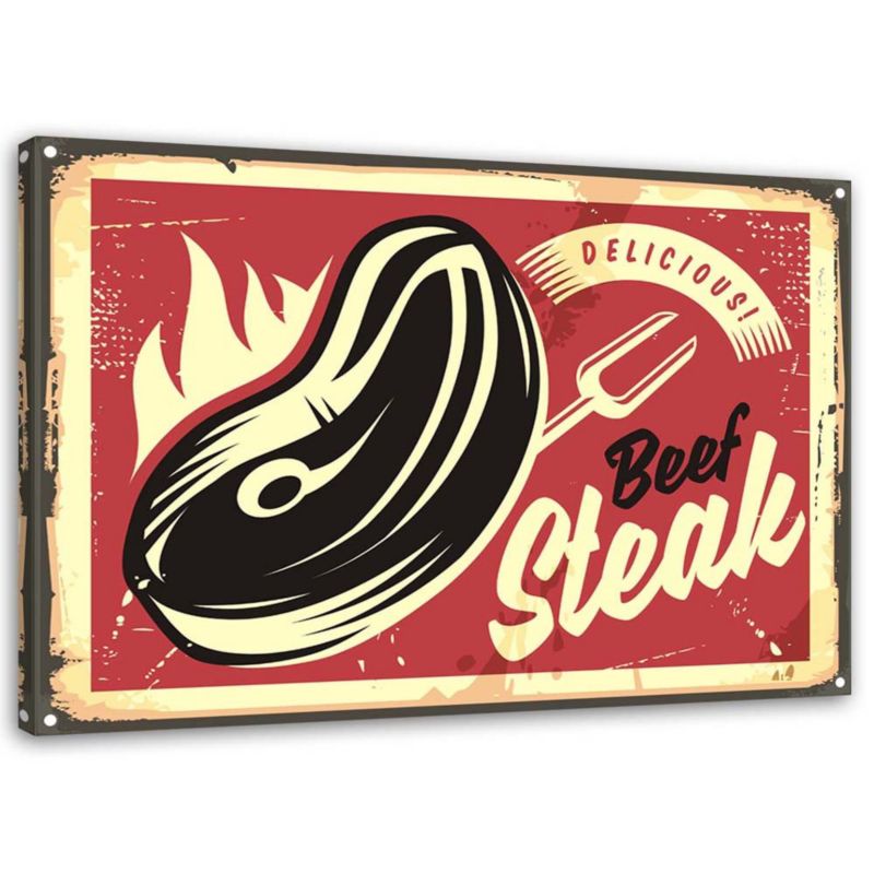 Obraz na płótnie Feeby Retro stek 90x60cm 1szt