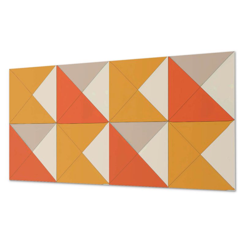 Okładzina Ścienna Z Grafiką PCV ArtPrintCave 100x50 cm Geometryczne trójkąty w układzie 1 szt.
