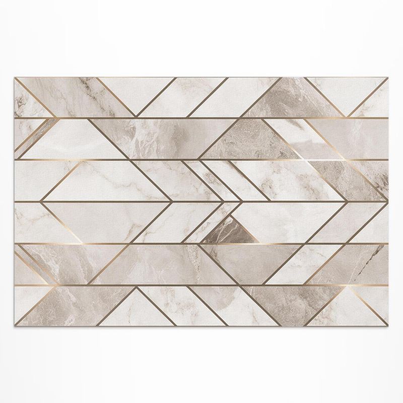 Dywan Winylowy Zewnętrzny Wallfluent 80x120 cm Regularne linie na marmurze glamour kamień 1 szt.