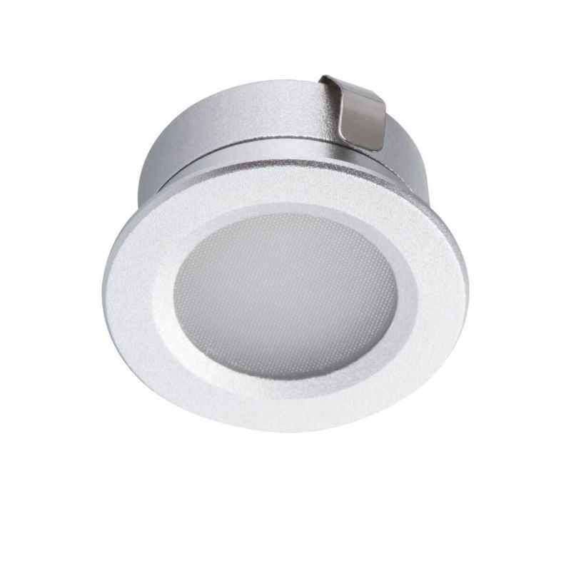 Oprawa sufitowa wpuszczana Kanlux Imber łazienkowa srebrna LED 1W 3000K 40lm IP65 wym: 1 x 3 x 3 cm okrągła - 1 szt.
